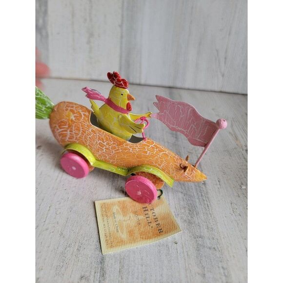 Unique racing chicken Easter carrot ornament Xmas car decor - Picture 3 of 7